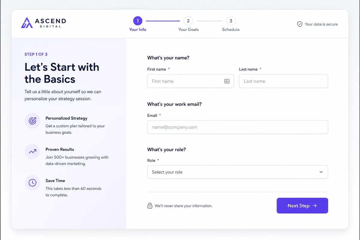 Conversion-focused web design best practices forms