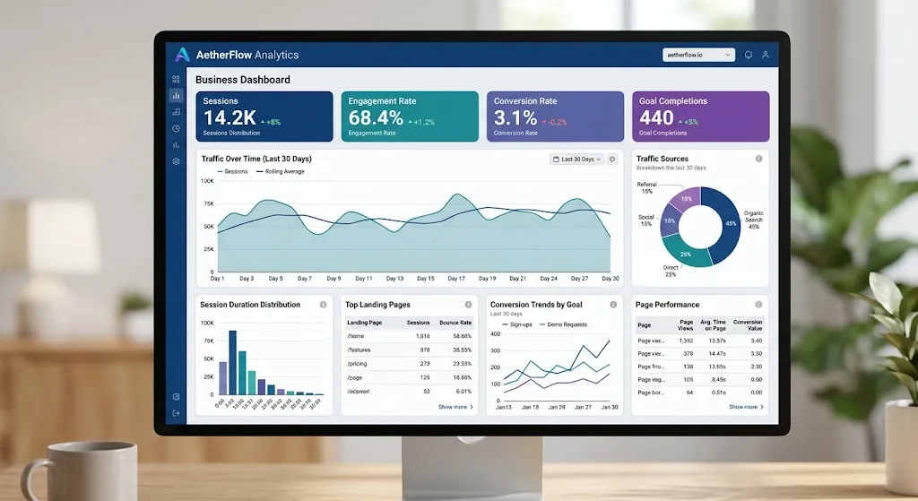 <span style="color: rgb(31, 31, 31); background-color: rgb(240, 244, 249);">Website Analytics Dashboard — realistic analytics interface showing traffic, engagement, conversion rate, goal completions, and performance trends.</span>” /></figure>
</p>
<h2>The ROI of Professional Web Design: Lessons from Case Studies</h2>
<p>One consistent lesson across successful website projects is that strategic web design can generate measurable business value. The ROI of a website redesign depends on factors such as the site’s starting performance, traffic volume, conversion opportunities, project scope, and business objectives. A strategic redesign can create value through improved conversions, stronger search visibility, better customer experience, increased sales, or reduced operational costs.</p>
<h2>Conclusion: Learning From Web Design Case Studies</h2>
<p>Web&nbsp;design case studies provide practical lessons for any business considering a website investment. Whether examining website redesign before-and-after examples, ecommerce web design examples, or B2B website design examples, the pattern is clear: <strong>web design can contribute to measurable business results when design decisions are connected to clear objectives, user needs, conversion opportunities, and performance data.</strong></p>
<p>The most compelling web design case studies document the complete journey—problem identification, strategic approach, implementation, and measured results. They show that professional web design can become a measurable business investment when redesign decisions are tied to clear goals, user experience, conversion opportunities, and performance data.</p>
<p><strong>Ready to improve your website?</strong> Before investing in a complete redesign, identify what’s holding your current website back. Contact Particular Angles to discuss your goals and identify opportunities to improve usability, performance, SEO, and conversions.</p>
<blockquote><p><a href=