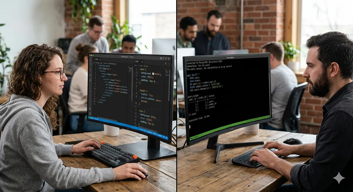front-end back-end web developer skills