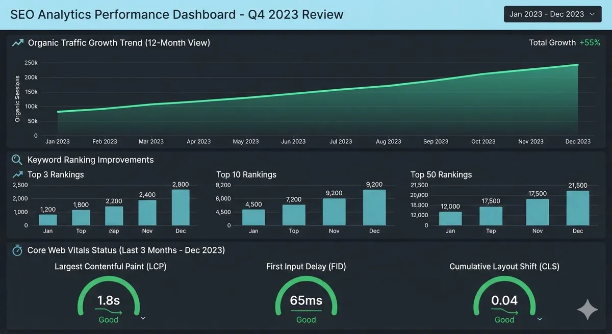 SEO-friendly website design results tracking