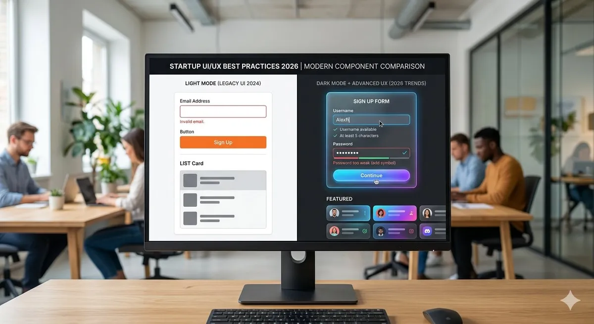 startup UI/UX best practices 2026