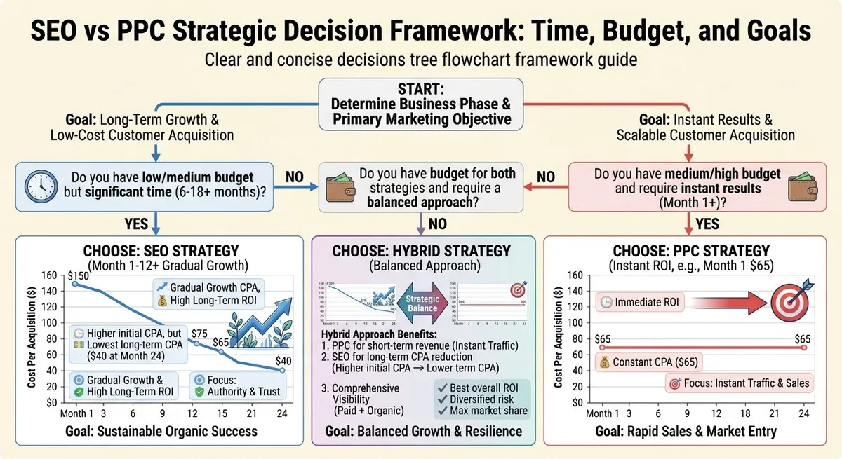 SEO vs PPC decision framework guide