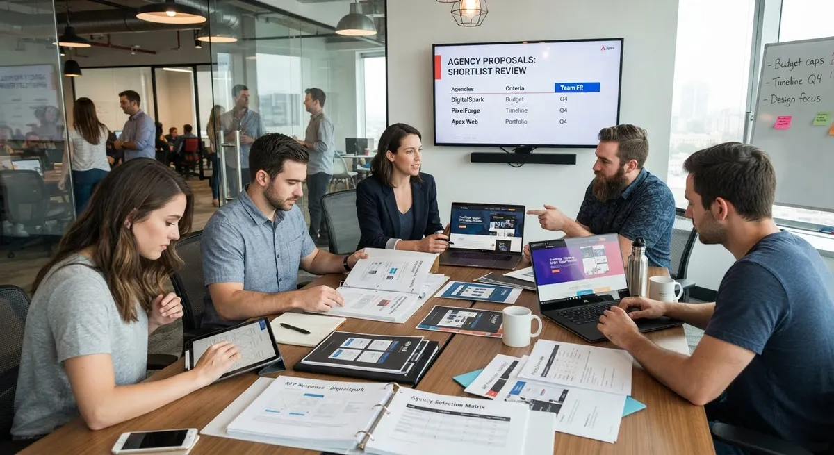 alt: tech startup hiring web design agency with RFP process