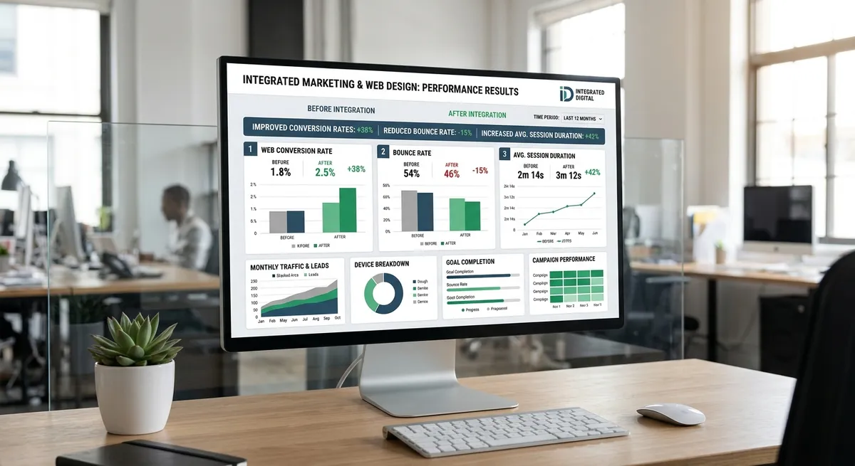digital marketing web design integration results